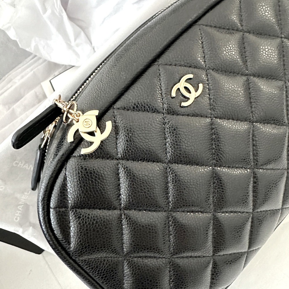 Chanel travel and beauty leather bag